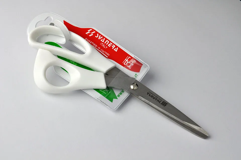 مقص دجاج ستيل مقبض أبيض 22 سم SVN 8727